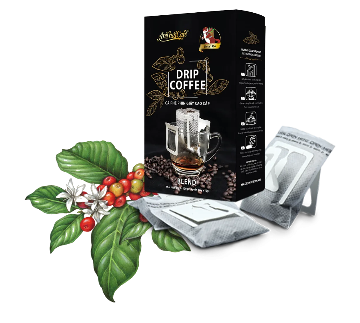 Cà phê phin giấy AnThaiCafe 