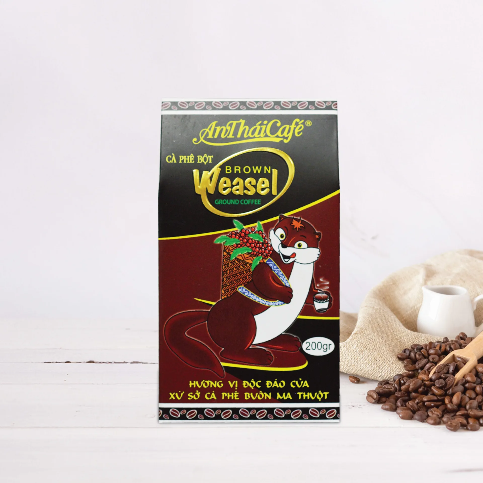 Brown Weasel Ground Coffee 200g - AnTháiCafé