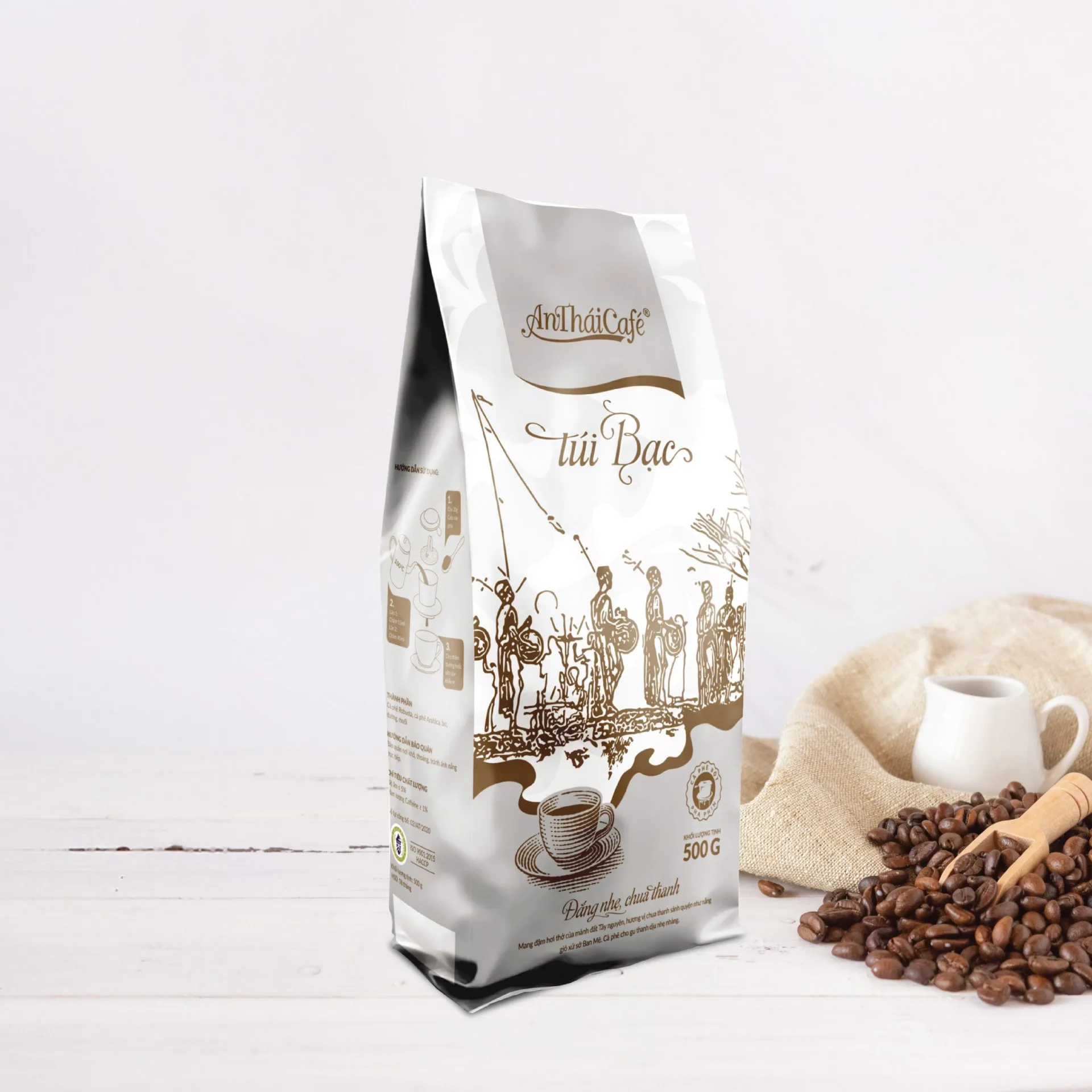 Ground Coffee Silver Bag  500g - AnTháiCafé