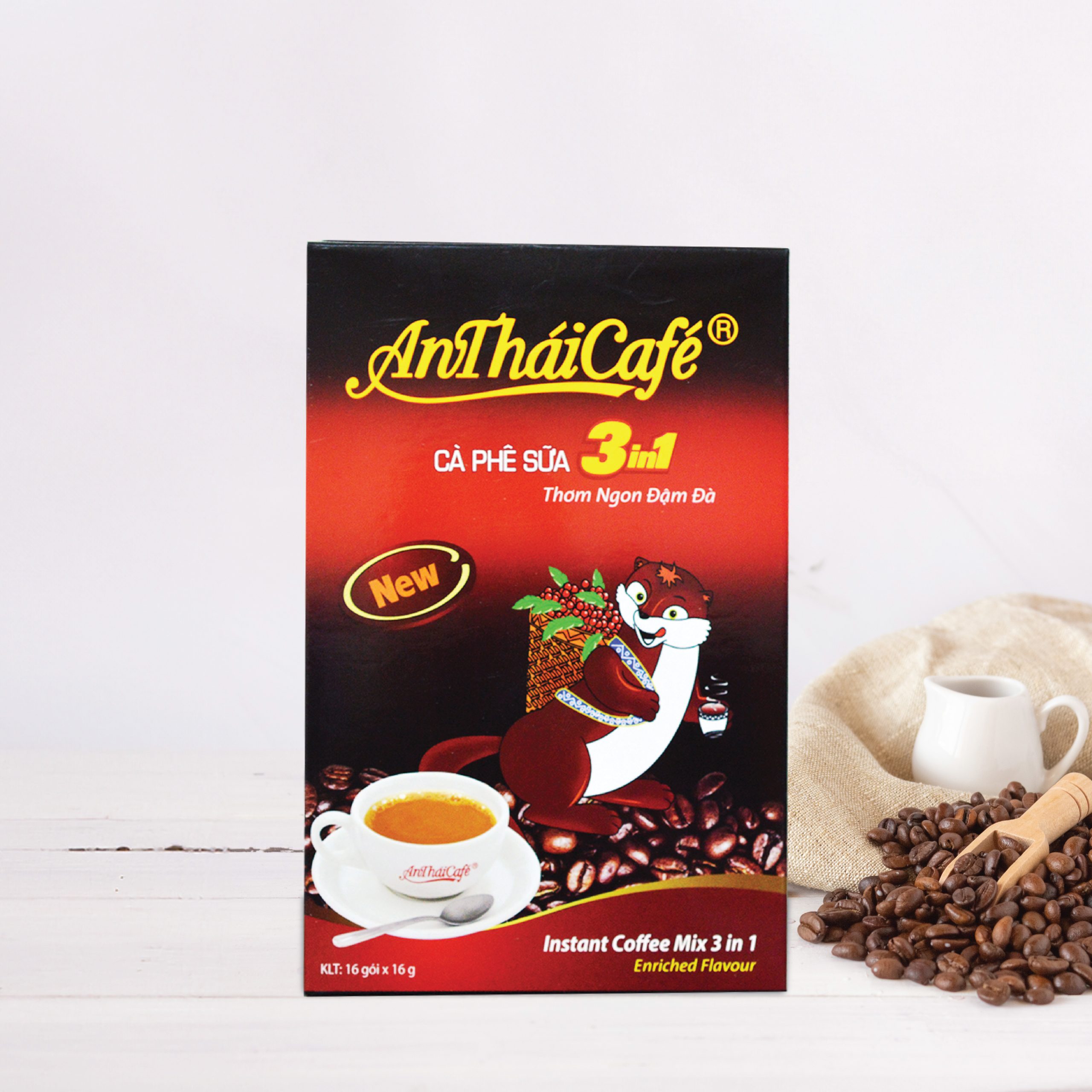 Cà Phê Sữa 3in1 (16 gói x 16g) - New - AnTháiCafé