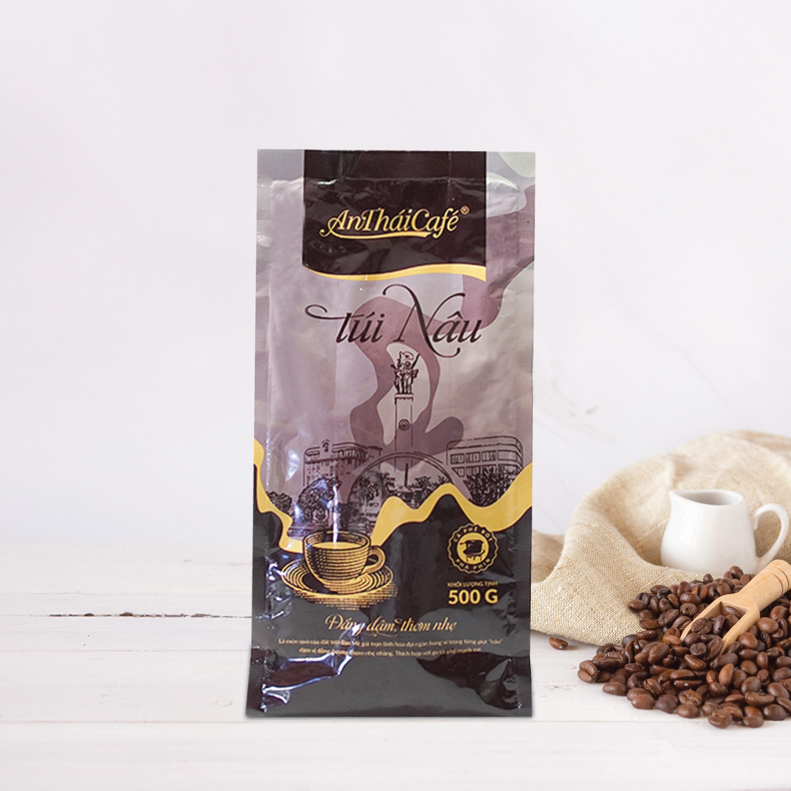 Cà Phê Bột Túi Nâu 500g - AnTháiCafé