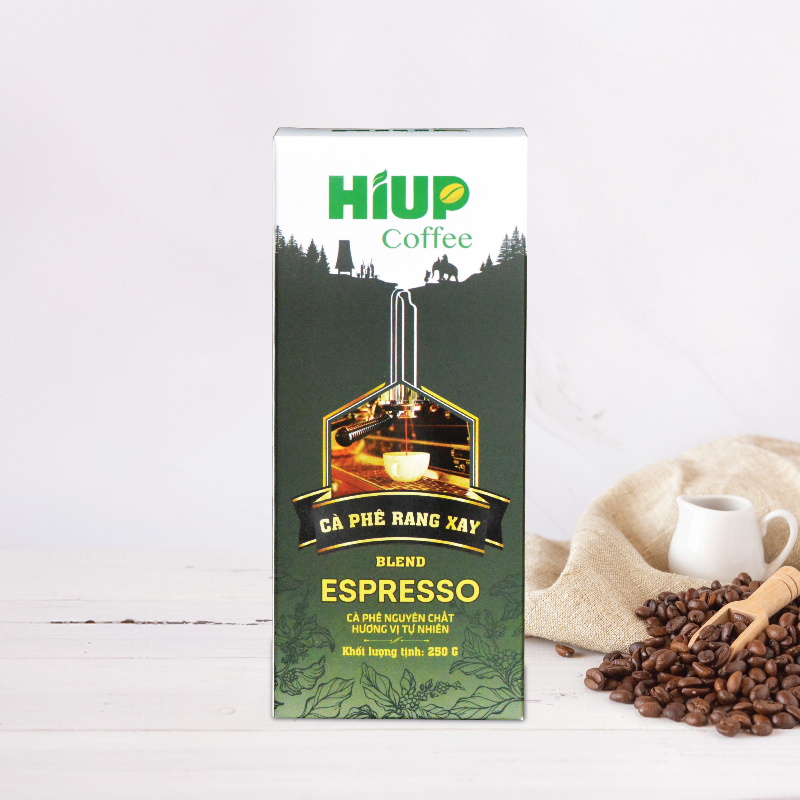 Cà Phê Rang Xay Espresso Blend 250g - Hiup Coffee