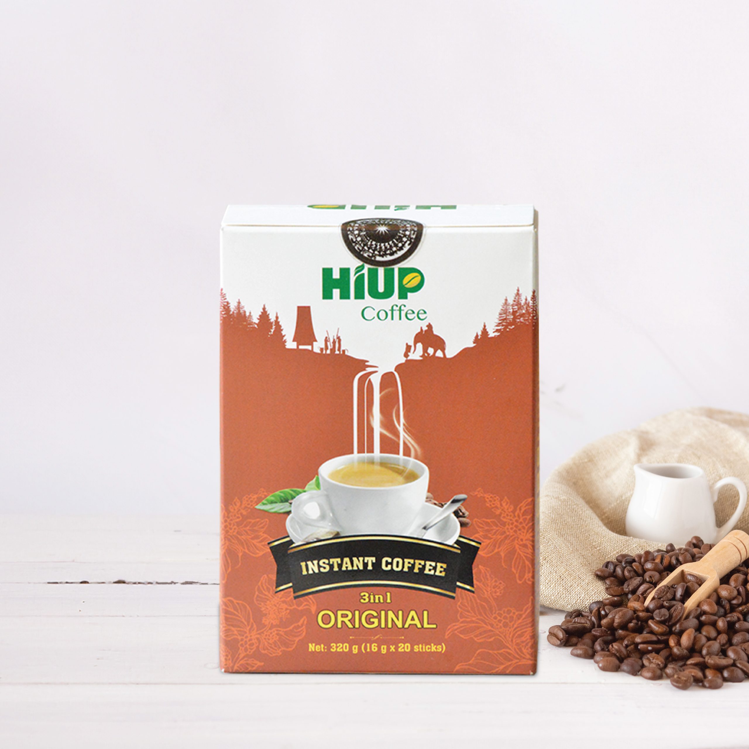 Cà Phê Sữa 3in1 Nguyên vị (20 gói x 16g) - Hiup Coffee