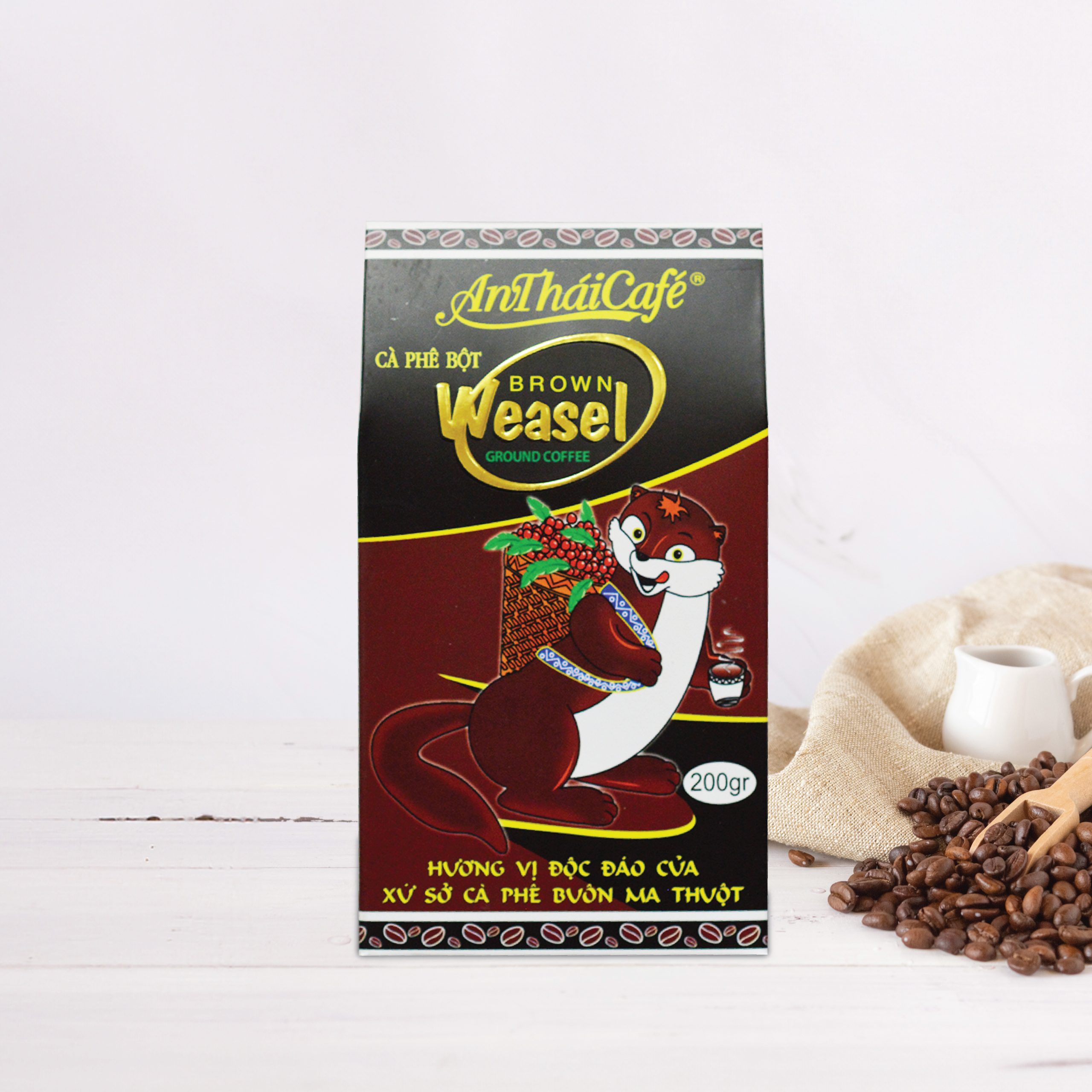 Cà Phê Bột Chồn Nâu 200g (Brown Weasel) - AnTháiCafé