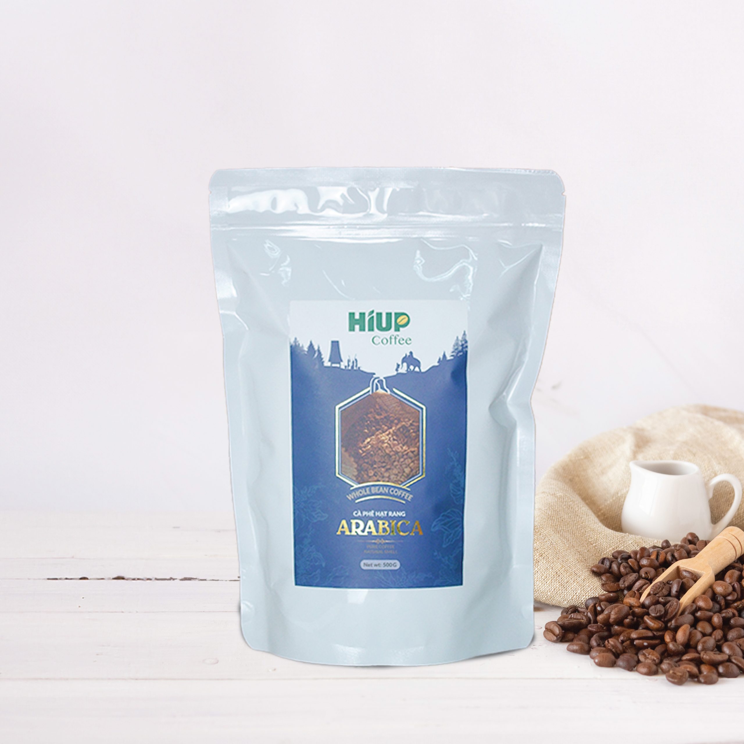 Cà Phê Hạt Rang Arabica 500g - Hiup Coffee