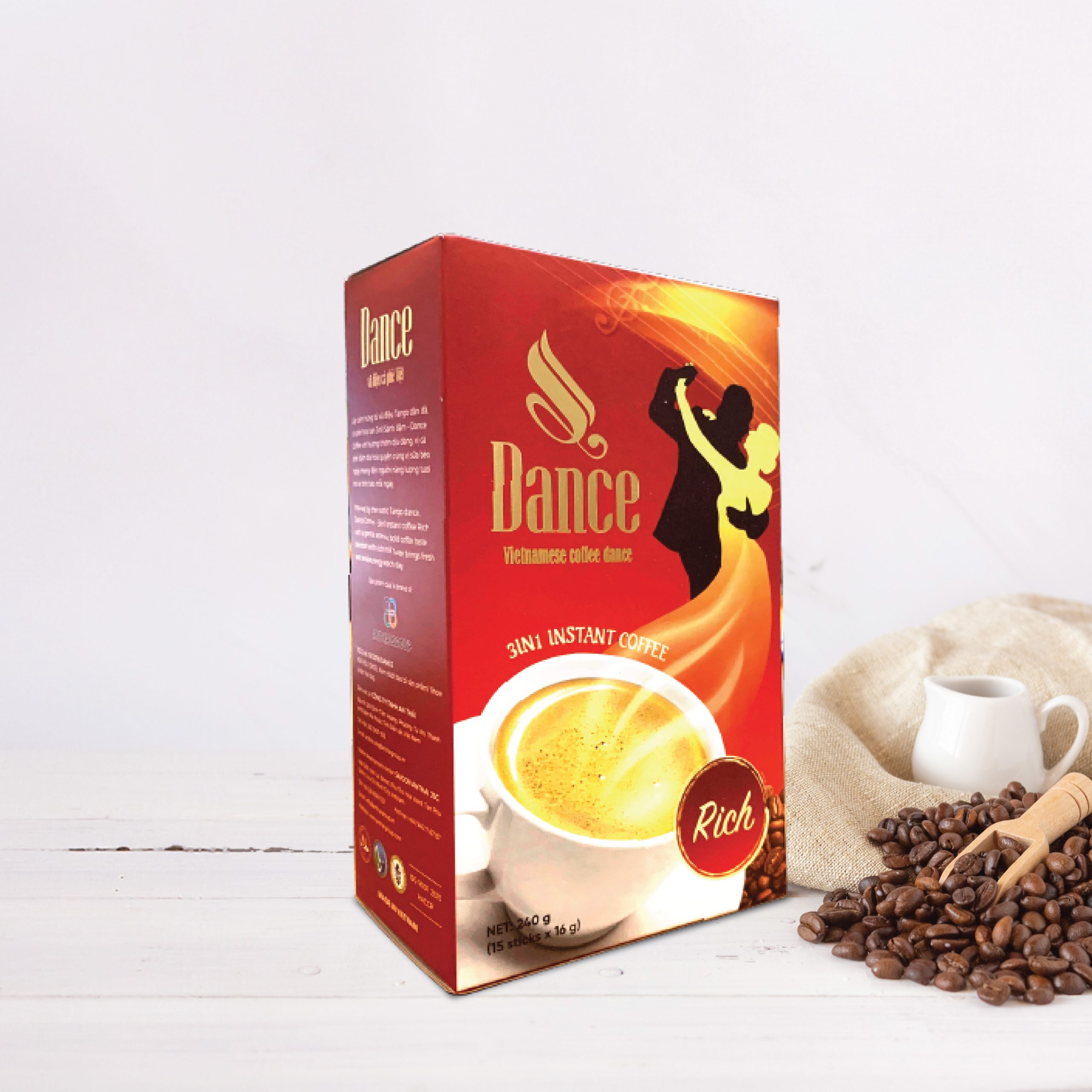 3in1 Instant Coffee (15 sticks x 16g) - Dance Coffee